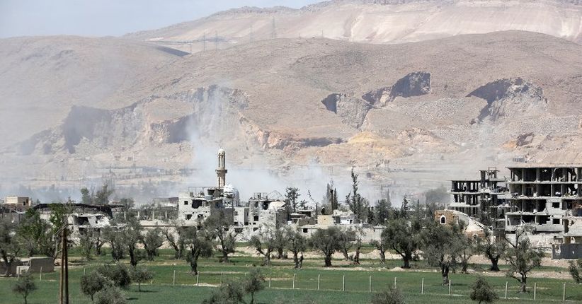 AU Israel serang pangkalan T-4 di dekat kota Homs di Suriah barat (Foto: inews)